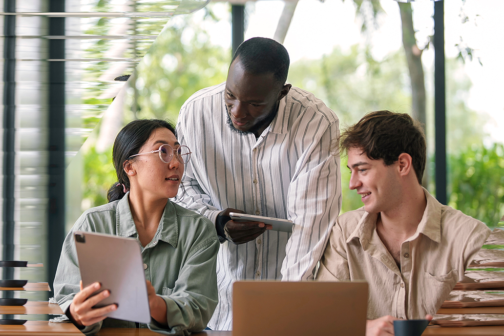 Image of a team working together