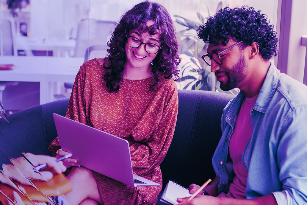 Image of two colleagues talking